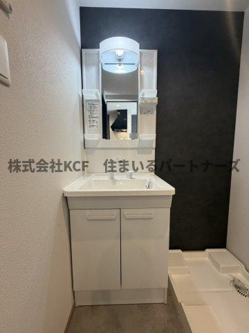 洗面設備　広い洗面スペース
