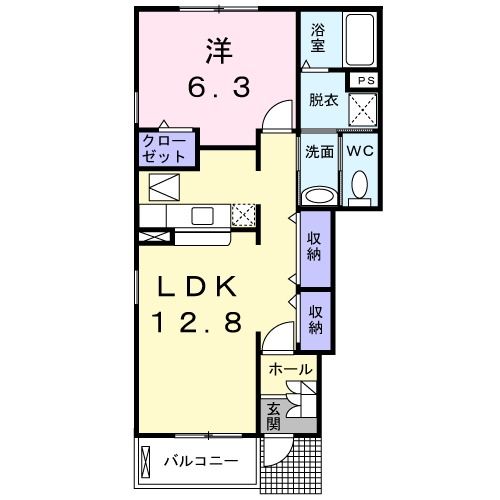 プルメリアCの間取り写真