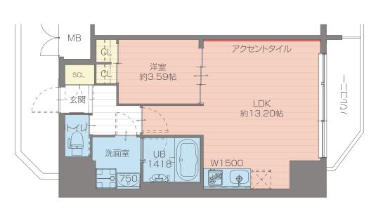 プレジオ日暮通の間取り写真