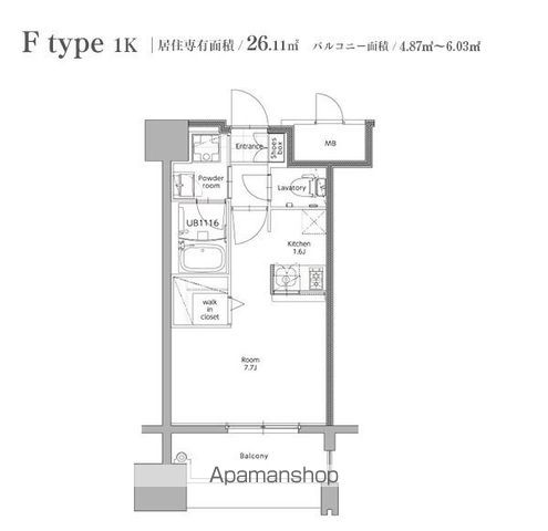 地下鉄七隈線 渡辺通駅 徒歩11分 15階建 築10年の間取り写真