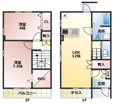 フォレストメゾン帝塚山の間取り写真