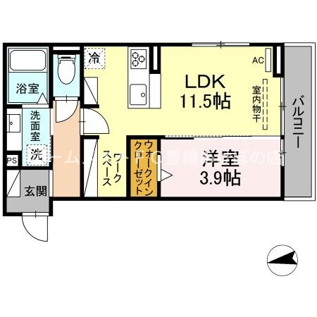 D-square湊町の間取り写真