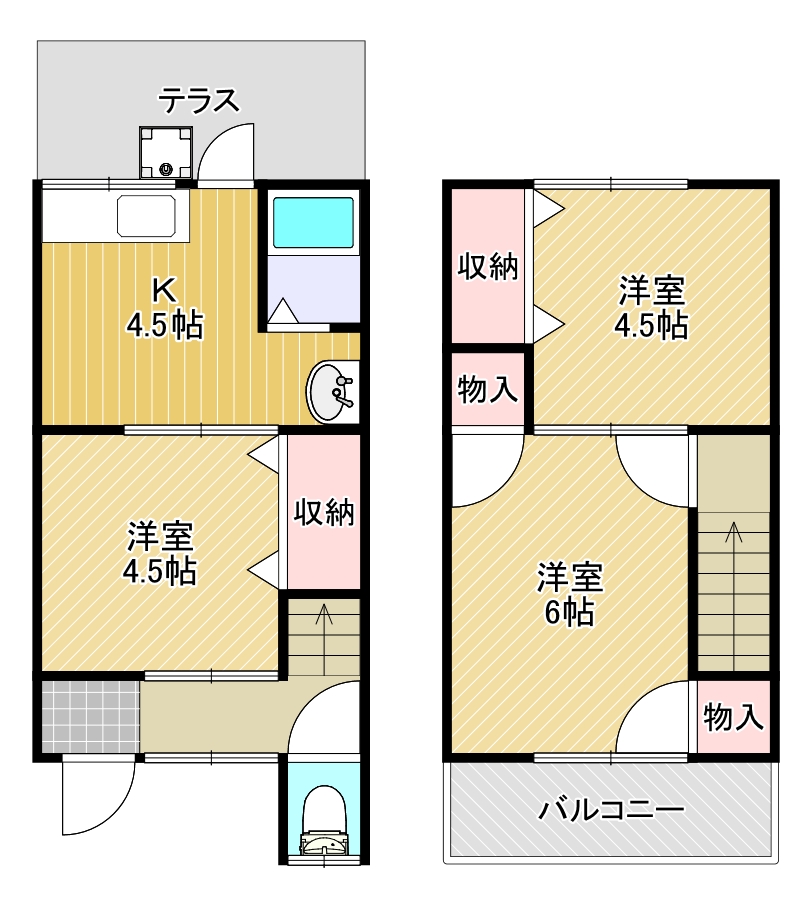 若葉台貸家の間取り写真