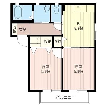 グリーンマドリードDの間取り写真