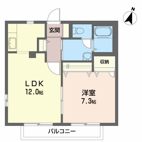 仙台市泉区将監のアパートの間取り