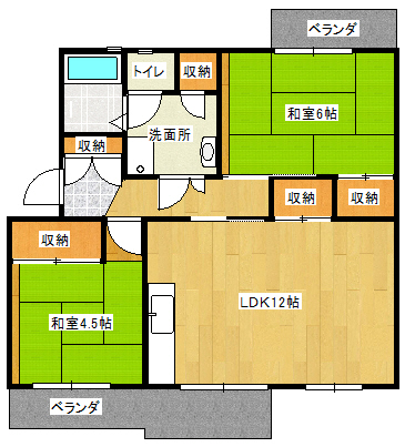 岩成台西団地分譲住宅508号棟508号棟の間取り