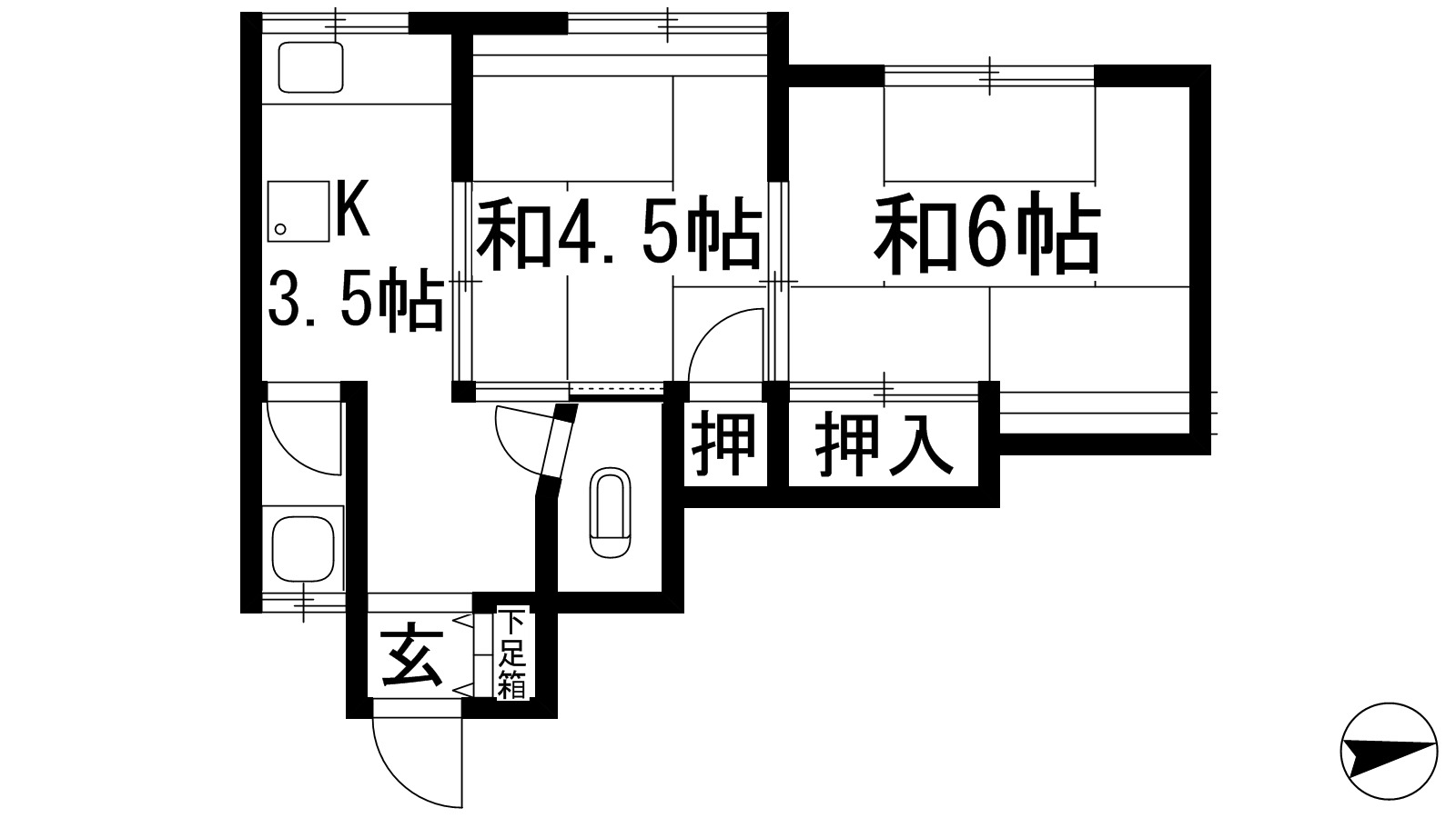 池田市井口堂のアパートの間取り