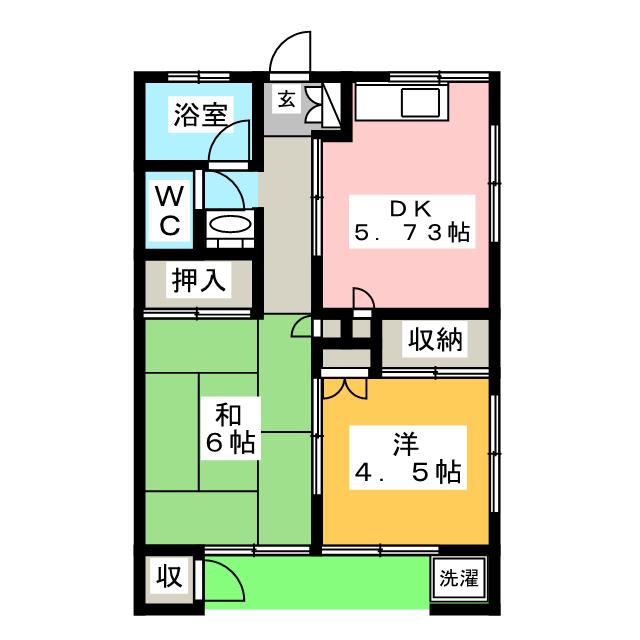 コーポ東和　北側の間取り