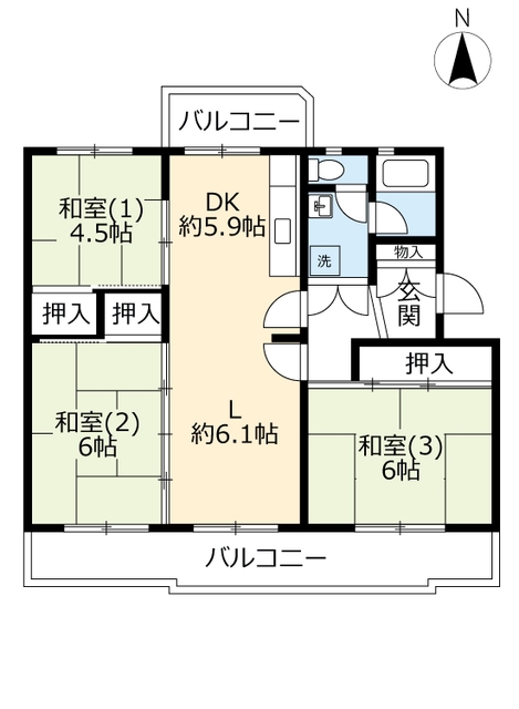 ＵＲ花園の間取り