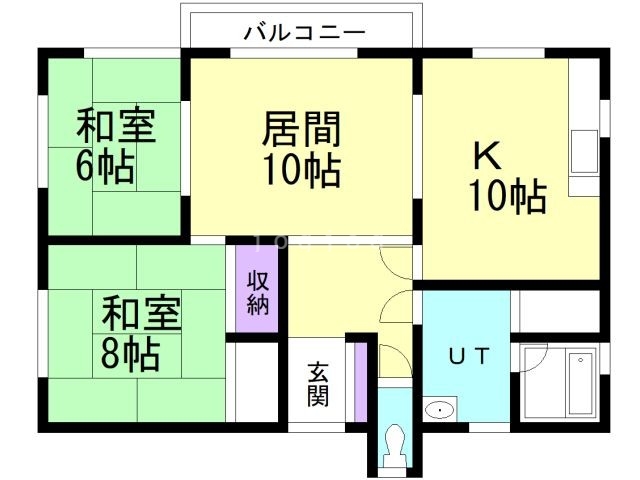 七飯町本町一棟二戸の間取り