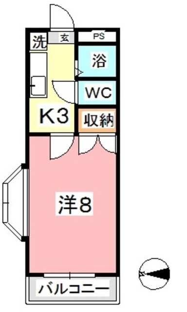 岡山県倉敷市玉島爪崎（マンション）の賃貸物件の間取り