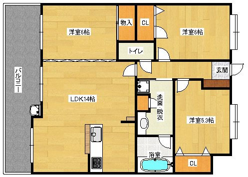 コンツェルトパーク西原駅前の間取り