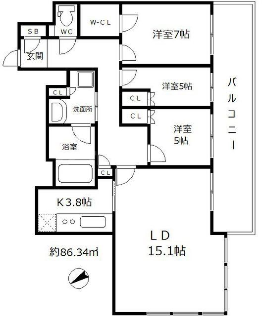 ザ・セントラルマークタワーの間取り