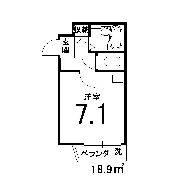 京都市右京区嵯峨野宮ノ元町のマンションの間取り