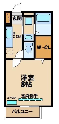 狭山市大字堀兼のアパートの間取り