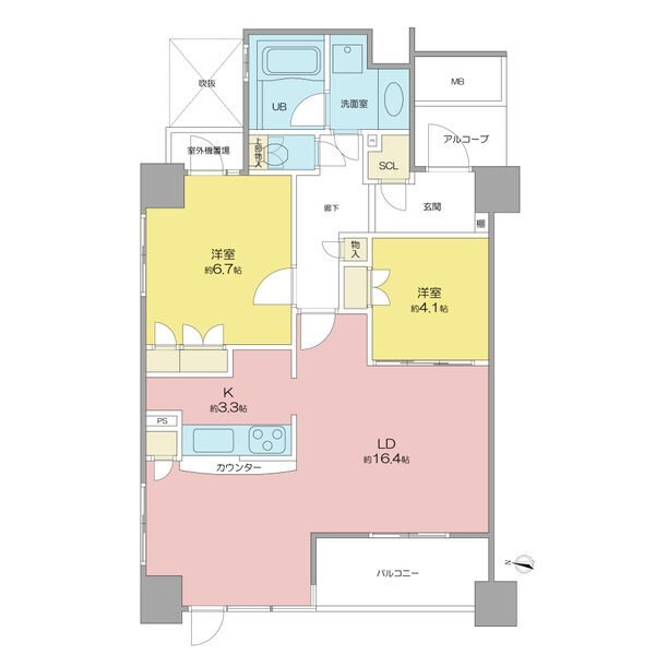 名古屋市東区泉のマンションの間取り