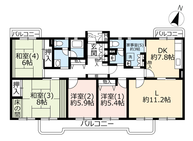 ＵＲ千葉ニュータウン原山第二の間取り