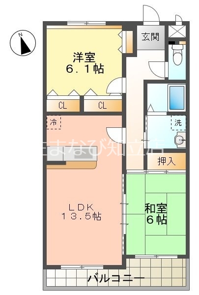 【豊田市小川町のマンションの間取り】