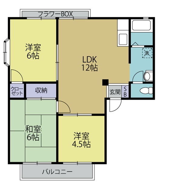 コーポ第1マルセイの間取り