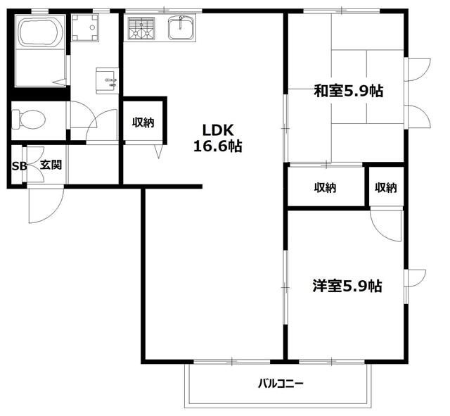 ハイムアゼリア　Ｂの間取り