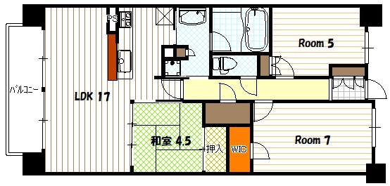 ライオンズ嵯峨天龍寺若宮　西の邸の間取り