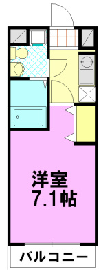 茅ヶ崎市中島のマンションの間取り