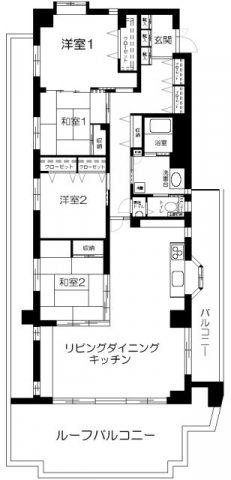 足立区綾瀬のマンションの間取り