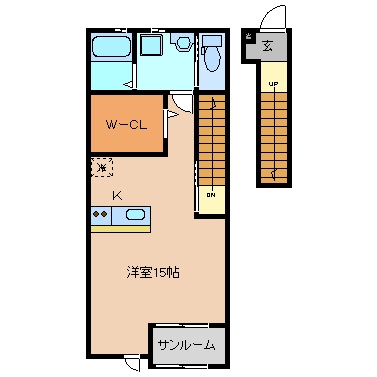 四日市市蒔田のアパートの間取り