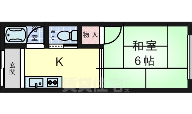 高槻市津之江町のアパートの間取り