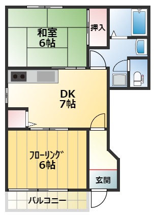 タウンカワシマの間取り