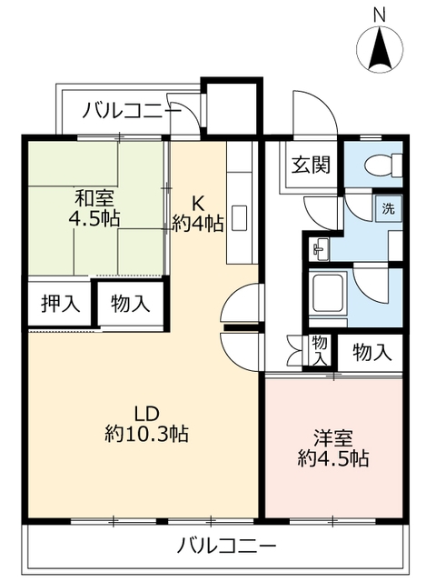 ＵＲ花園の間取り