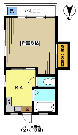 中野区弥生町のマンションの間取り