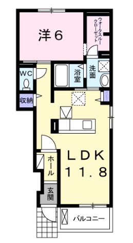 鎌ケ谷市鎌ケ谷のアパートの間取り