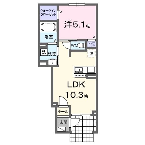 ブリッサ砂川Ｓ　Iの間取り