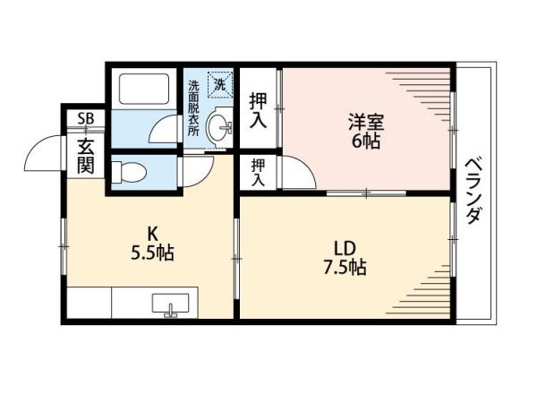 チェリーハイツ石川の間取り