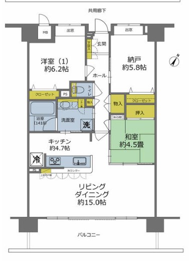 ポレスター近江八幡の間取り