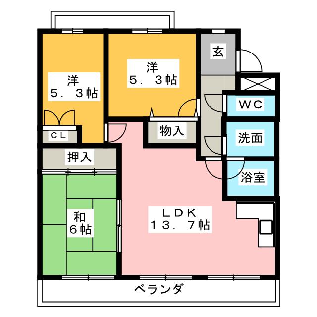 サンモールIIの間取り