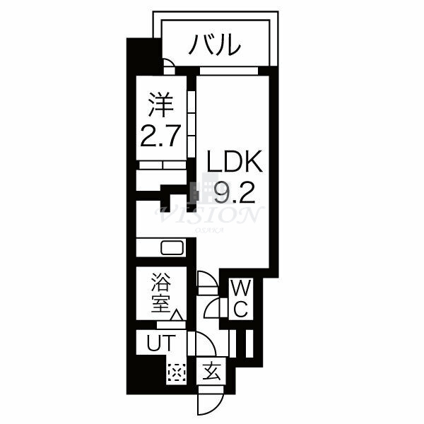 大阪市都島区都島本通のマンションの間取り