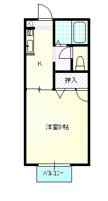 岡山市南区築港栄町のアパートの間取り