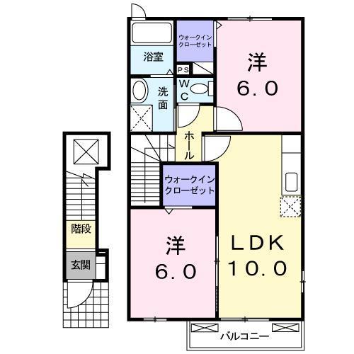 ［大東建託］ヴィラオーシャンＣの間取り