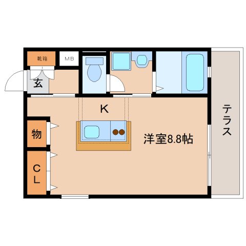 奈良市今小路町のマンションの間取り