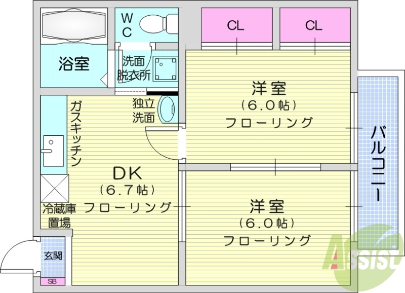 ハイツカトレアの間取り