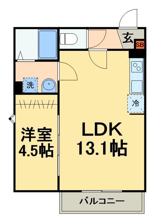 船橋市二和東のアパートの間取り