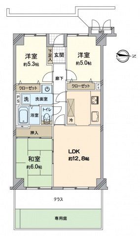 サーパス後楽園の間取り