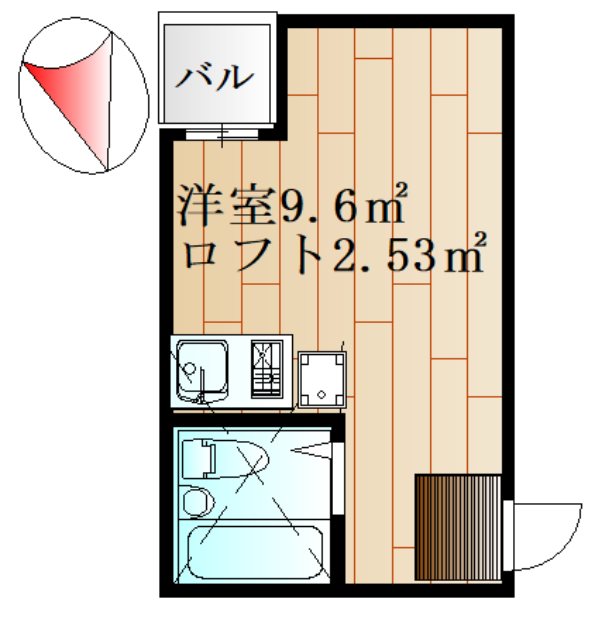 川崎市中原区西加瀬のアパートの間取り