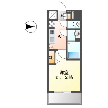 ディアレイシャス名古屋太閤通IIの間取り