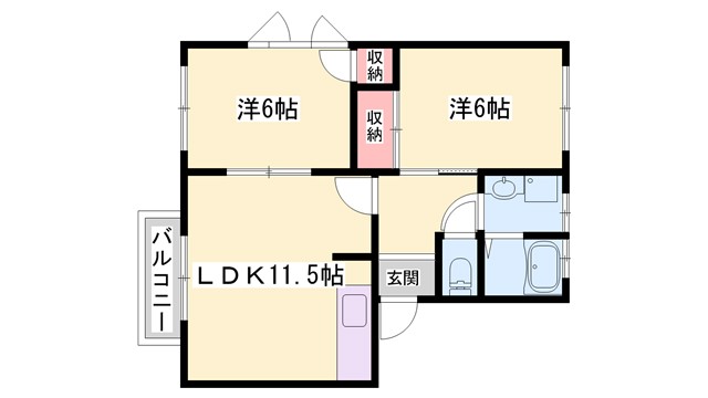 バンブーアルカディアB棟の間取り