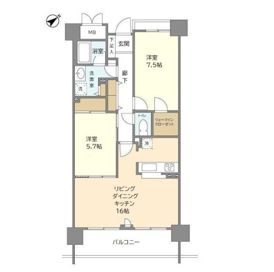 江東区豊洲のマンションの間取り