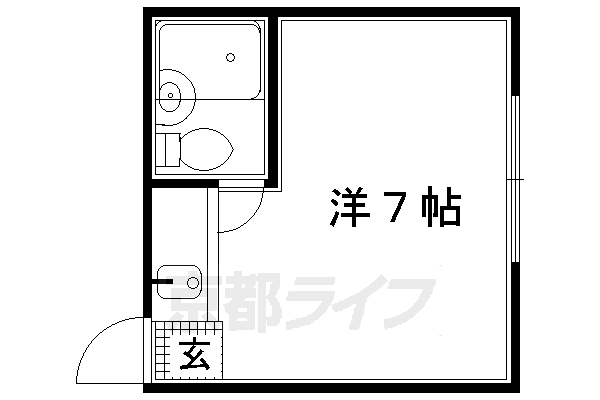 京都市左京区高野泉町のマンションの間取り