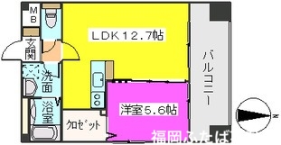 福岡市西区姪浜駅南のマンションの間取り